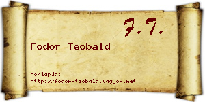 Fodor Teobald névjegykártya